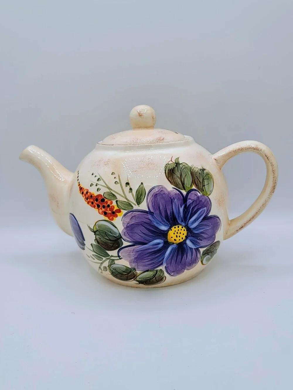 Vintage Floral Teapot Creamer Set Cottagecore Farmhouse Shabby Chic Country Tea